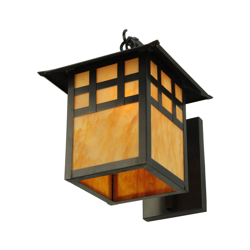 Seneca Black Energy Star 1-Light Outdoor Lantern Wall Sconce