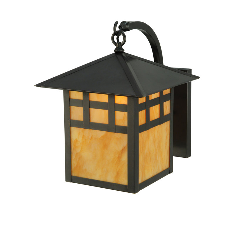 Seneca Black Energy Star 1-Light Outdoor Lantern Wall Sconce