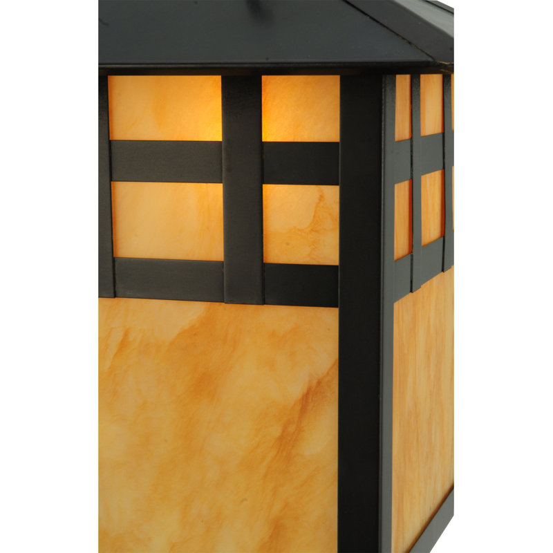 Seneca Black Energy Star 1-Light Outdoor Lantern Wall Sconce