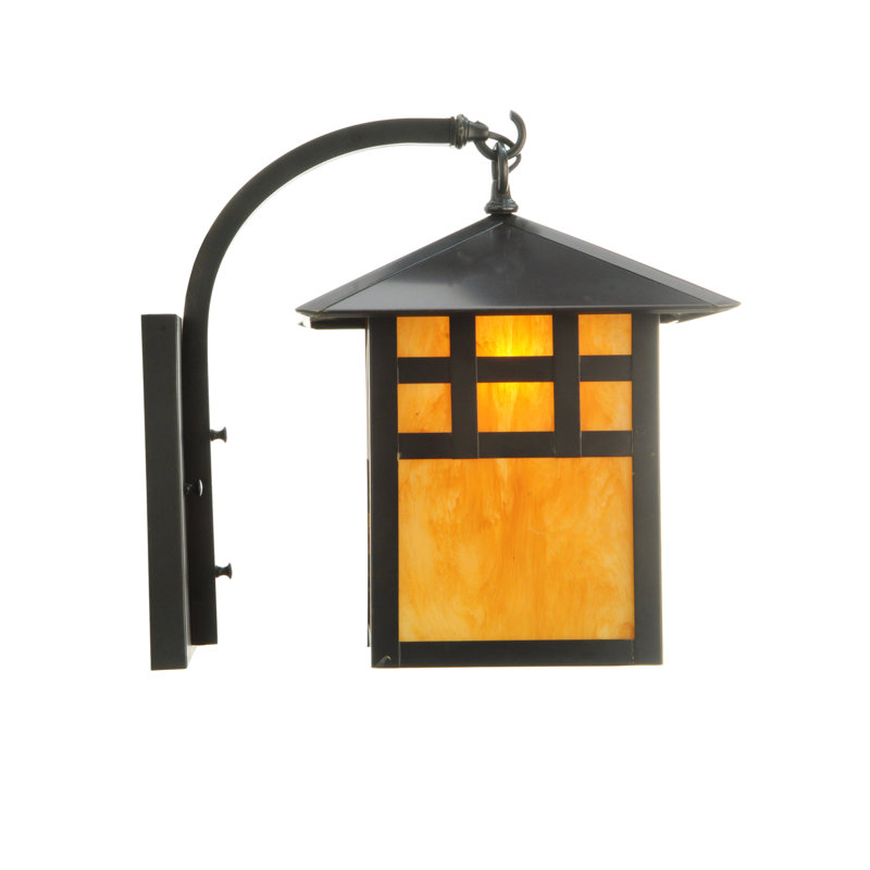 Seneca Black Energy Star 1-Light Outdoor Lantern Wall Sconce