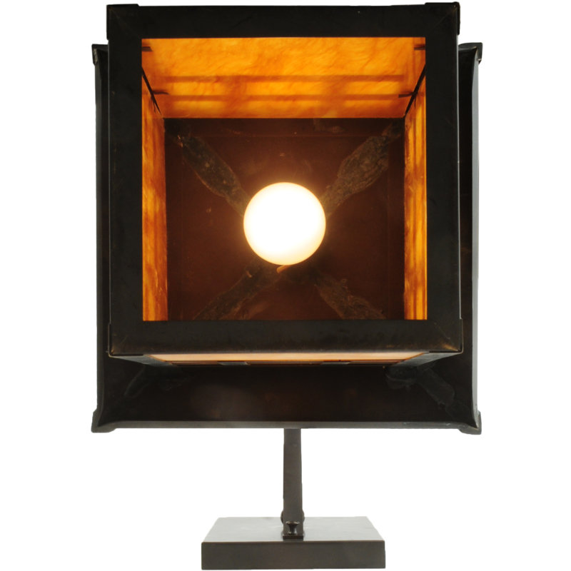 Black Mission Style Hanging Lantern Sconce