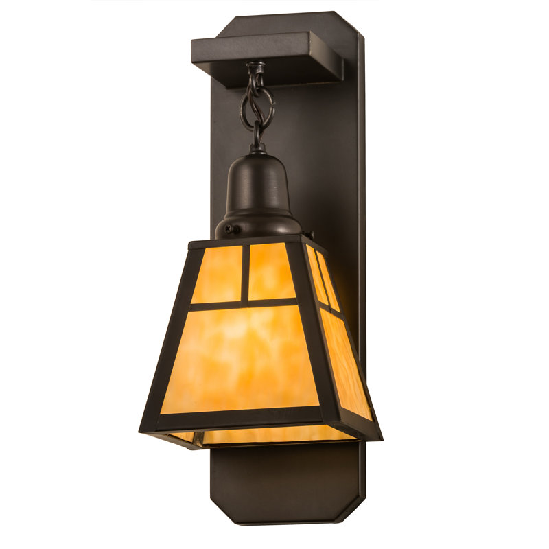 Handcrafted Solid Brass 1-Light Outdoor Wall Sconce