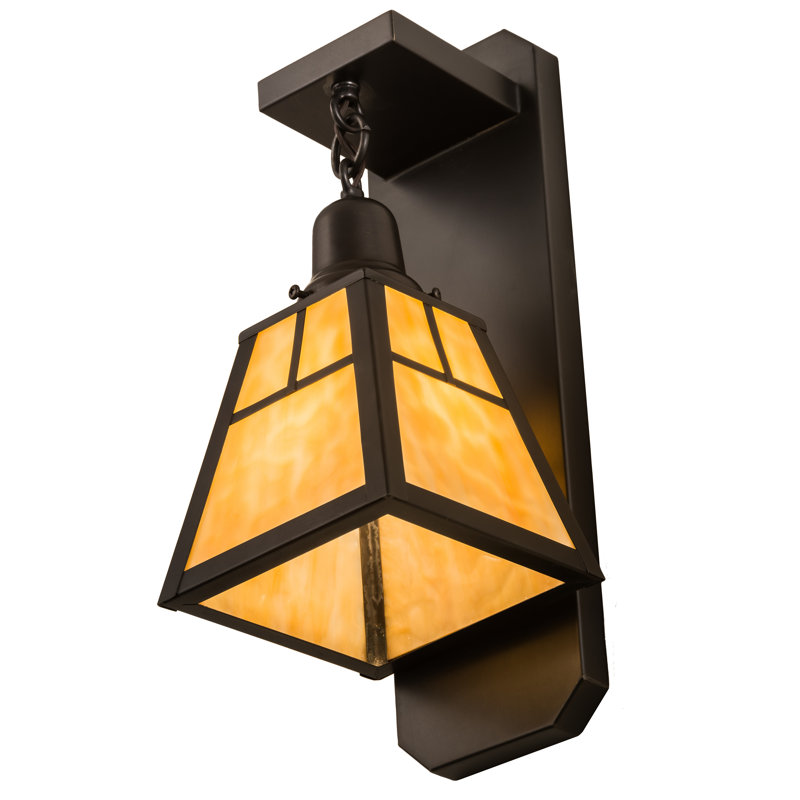 Handcrafted Solid Brass 1-Light Outdoor Wall Sconce