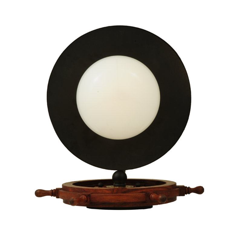 Nautical Bronze 1-Light Wall Sconce with White Energy Star
