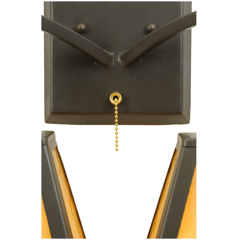 Arnage Dual-Beige Shade Wall Sconce in Timeless Bronze