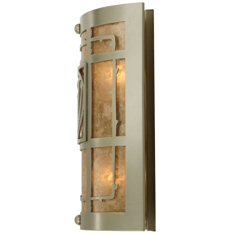 Elegant Nickel 2-Light Direct Wired Wall Sconce