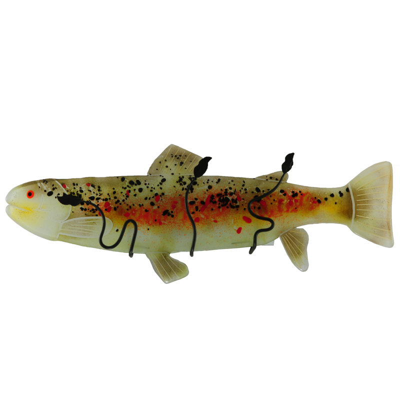 Handcrafted Glass Fish Wall Sconce with Black Accents