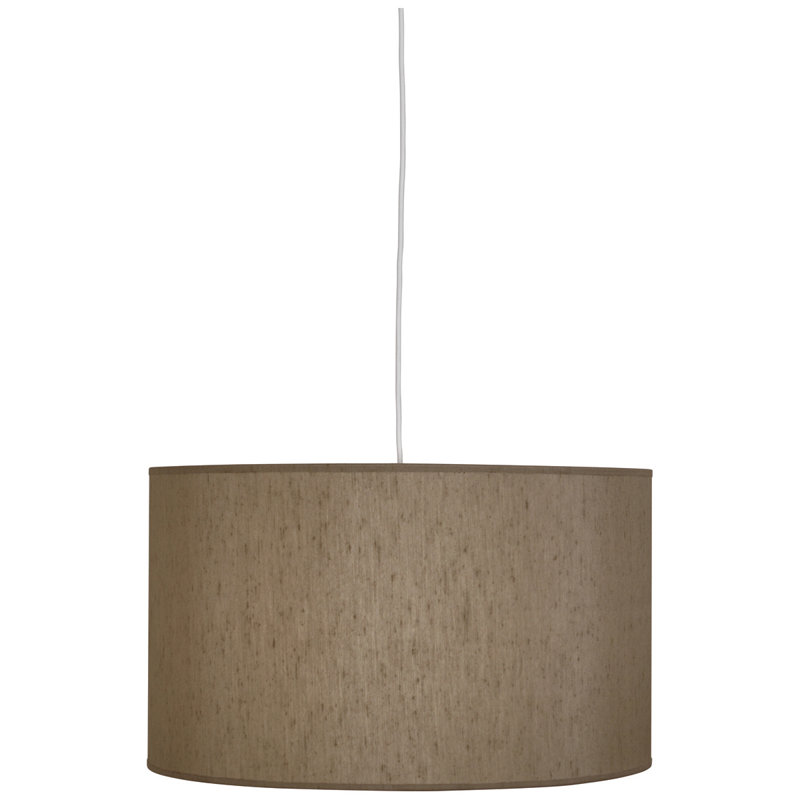 Elena 25" White Crystal Drum Pendant Light