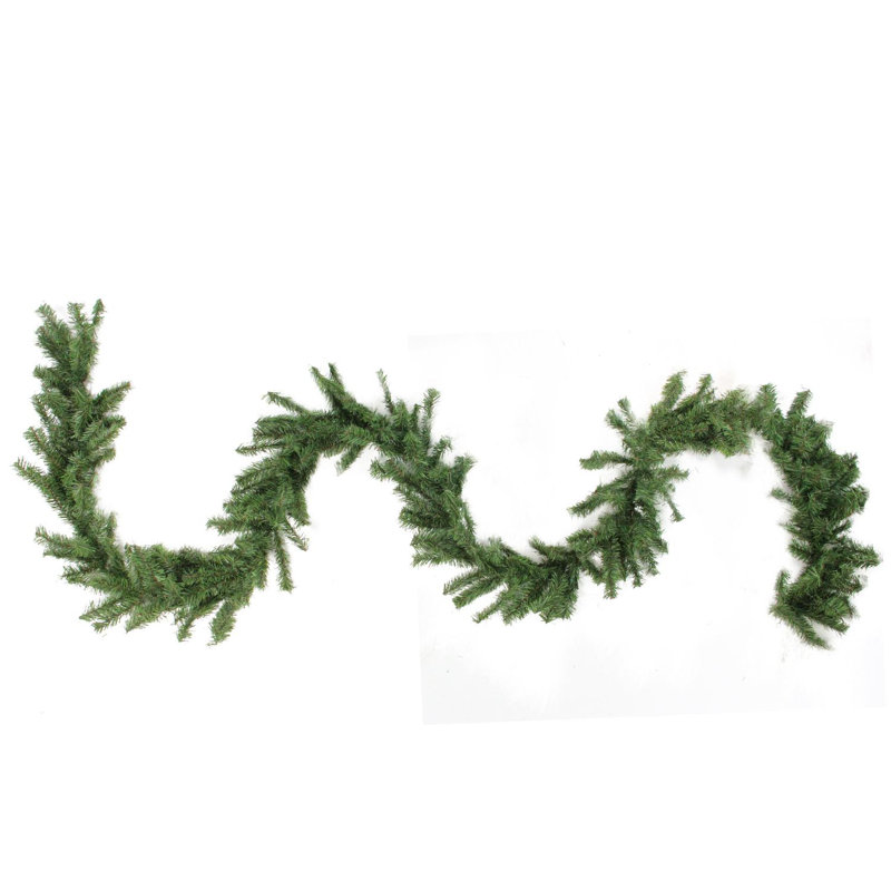 Lush Pine Ribbon Artificial Outdoor Garland - 100' x 14" Green