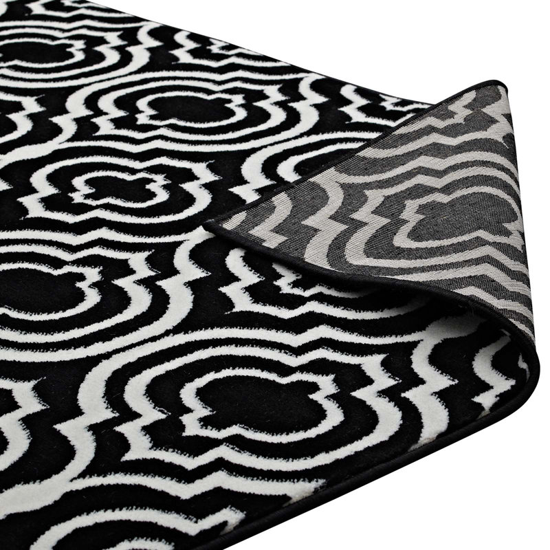 Moroccan Blue and Light Blue Trellis 8' x 10' Synthetic Area Rug