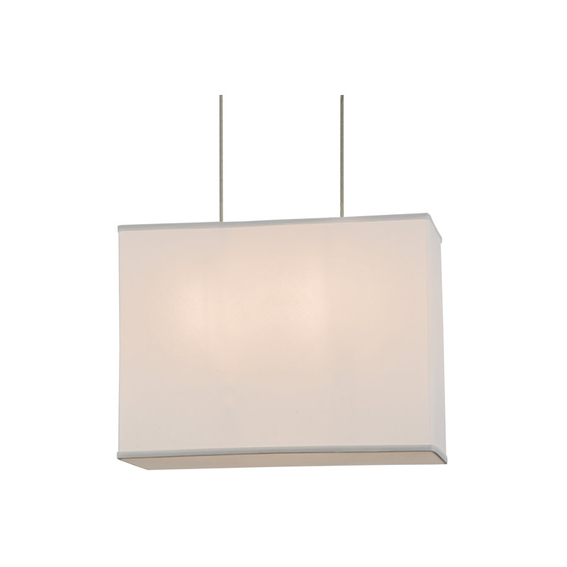 Meyda Energy Star 2-Light Nickel & Glass Island Pendant