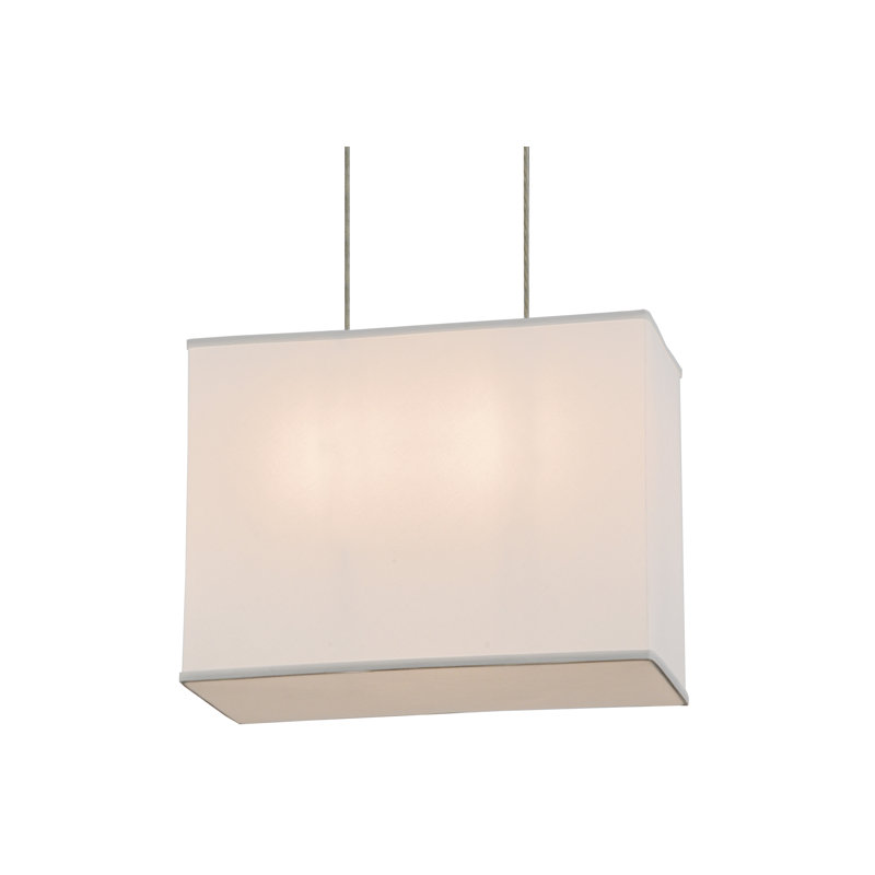 Meyda Energy Star 2-Light Nickel & Glass Island Pendant