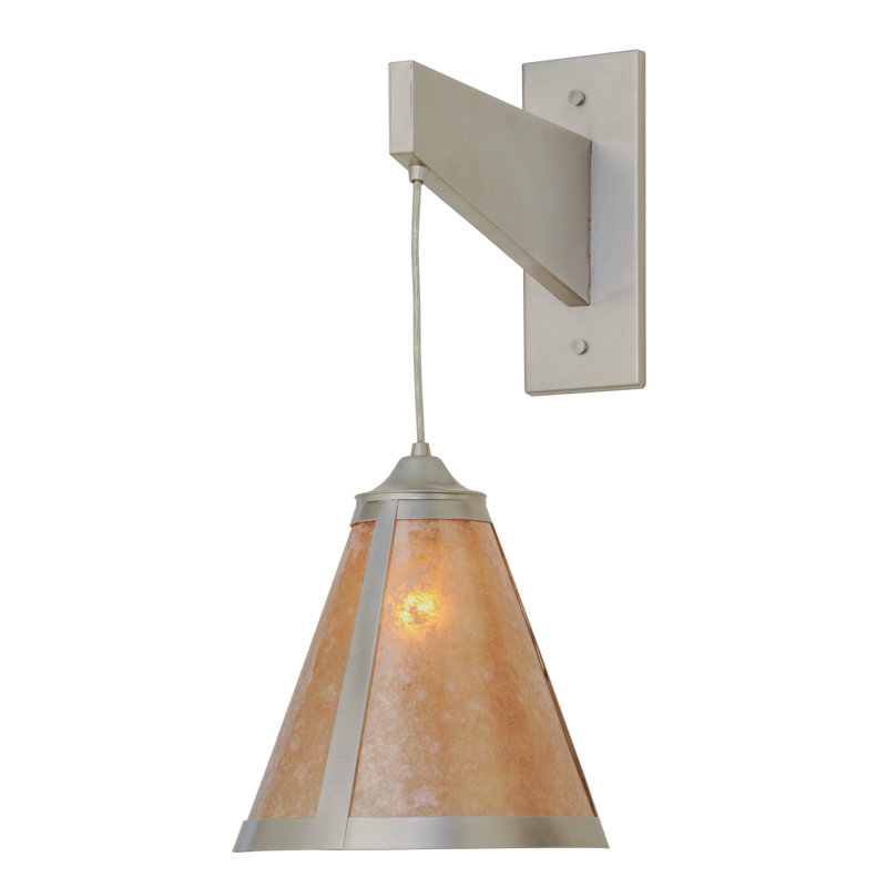 Mission Cantilever 1-Light Nickel Energy Star Wall Sconce