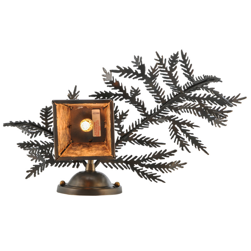 Bronze Pine Branch 16" Lantern Wall Sconce