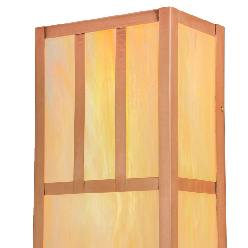 Copper Finish 4-Light Mission Wall Sconce with Glass Lenses