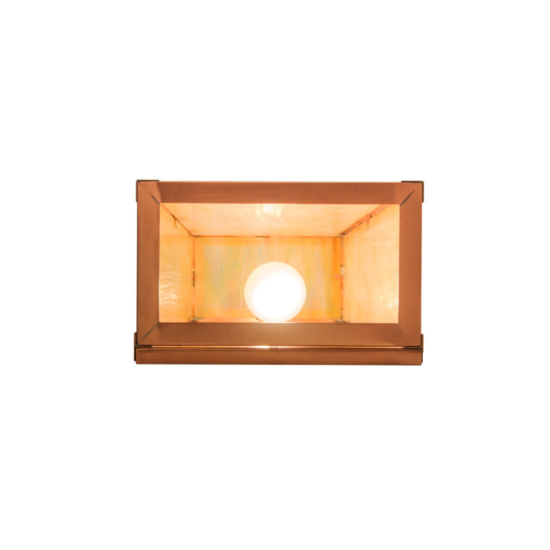 Copper Finish 4-Light Mission Wall Sconce with Glass Lenses
