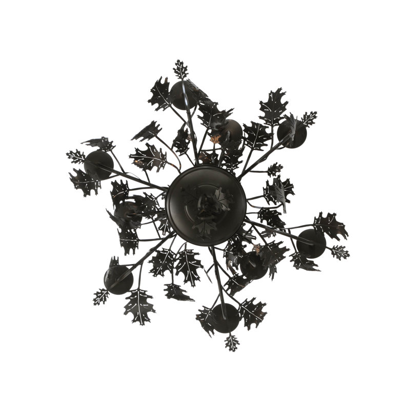 Timeless Bronze Oak Leaf & Acorn 9-Light Candelabra Chandelier