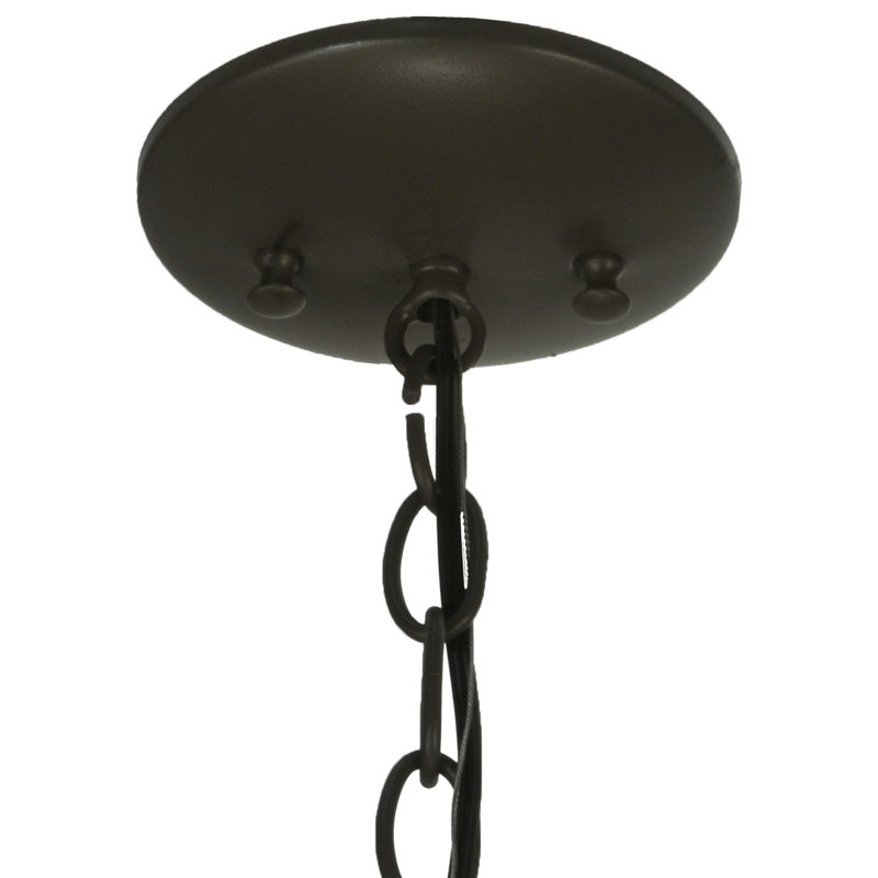 Mini 6-Light Bronze Chandelier with Faux Candle & Vine Detail