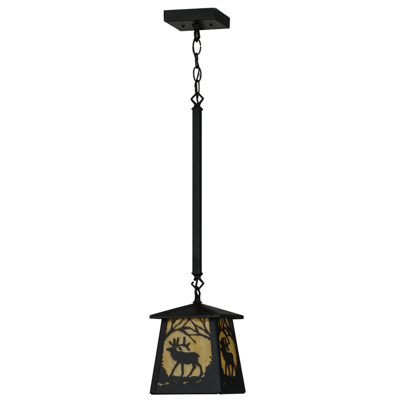 Black Glass Mini Indoor/Outdoor Energy Star Pendant Light