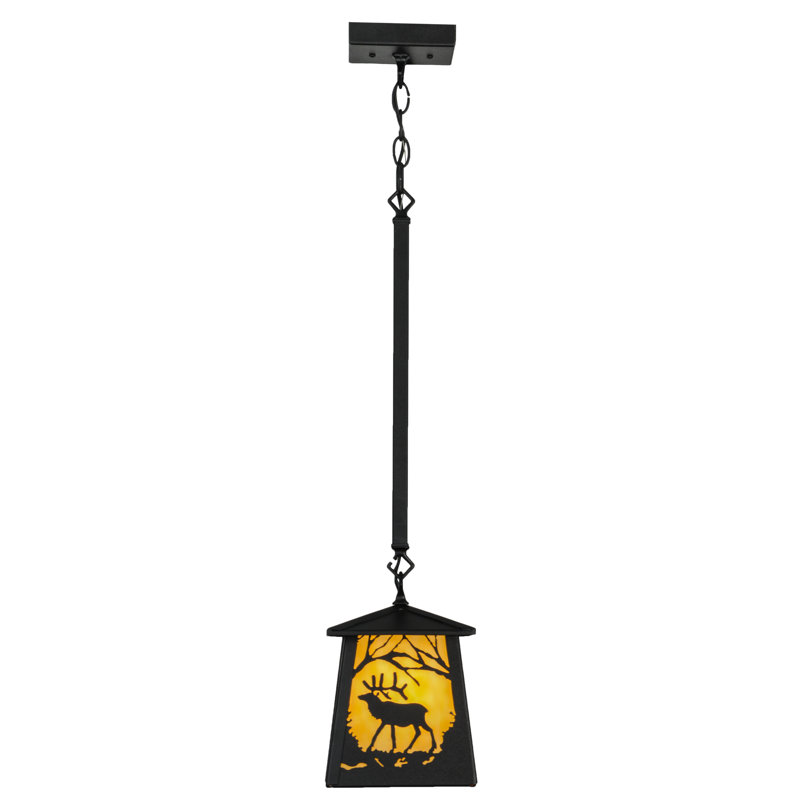 Black Glass Mini Indoor/Outdoor Energy Star Pendant Light