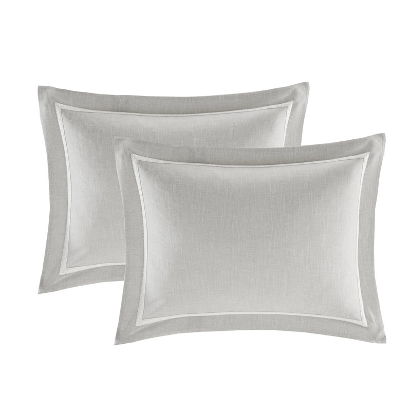 King White Microfiber Comforter Set with Decorative Pillows