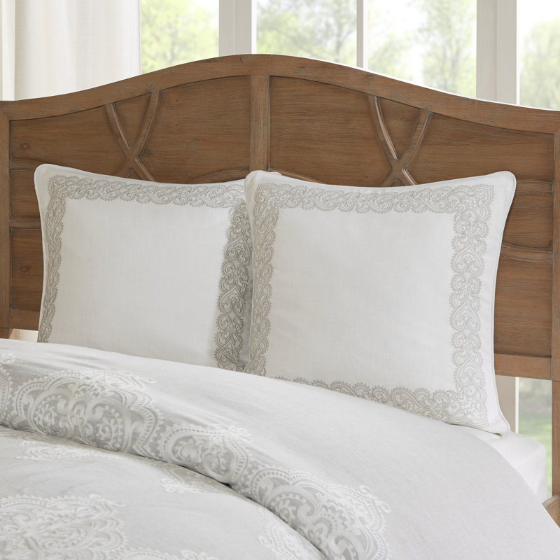 King White Microfiber Comforter Set with Decorative Pillows