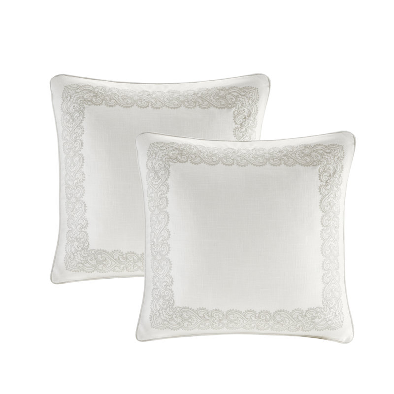 King White Microfiber Comforter Set with Decorative Pillows