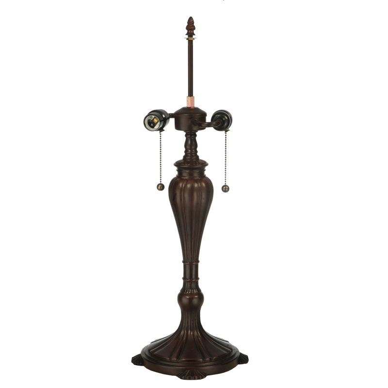 Ilona 23" Stained Glass and Bronze Table Lamp