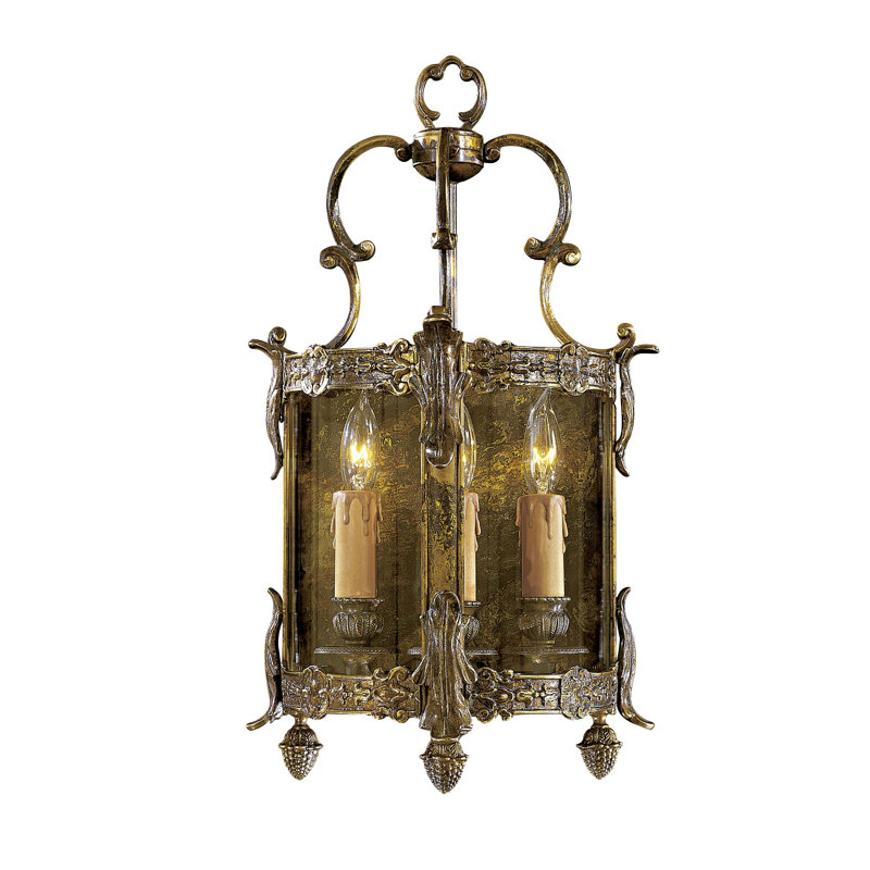 Antique Bronze Brass 2-Light Rococo Wall Sconce