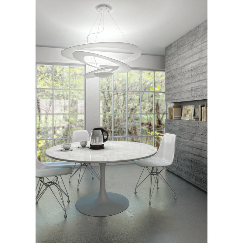 Elysian Large White Aluminum LED Pendant Light