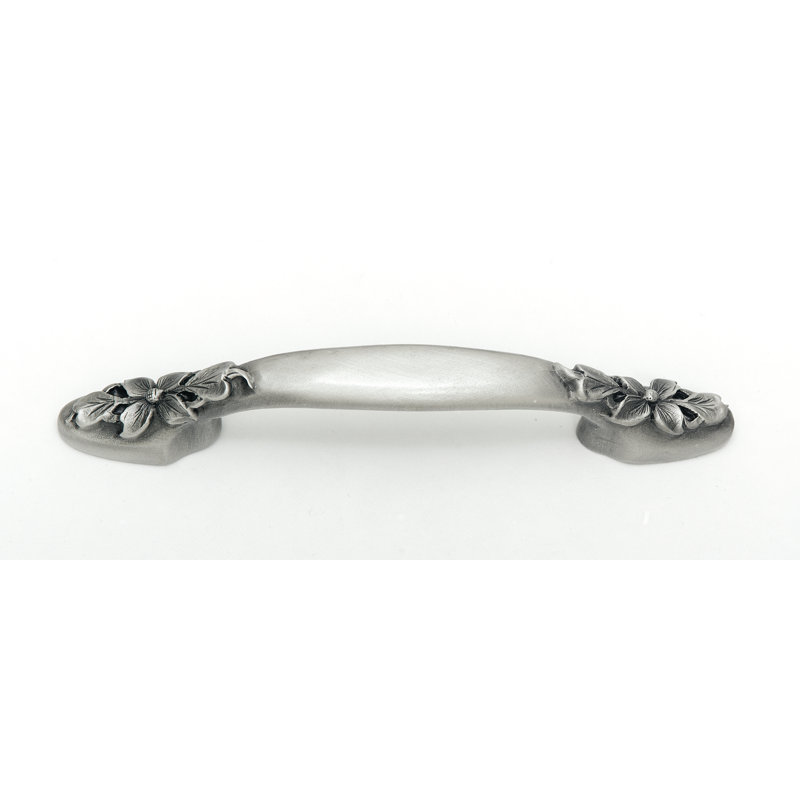 Pewter Floral Dogwood Leaf Drawer Pull with Mounting Hardware