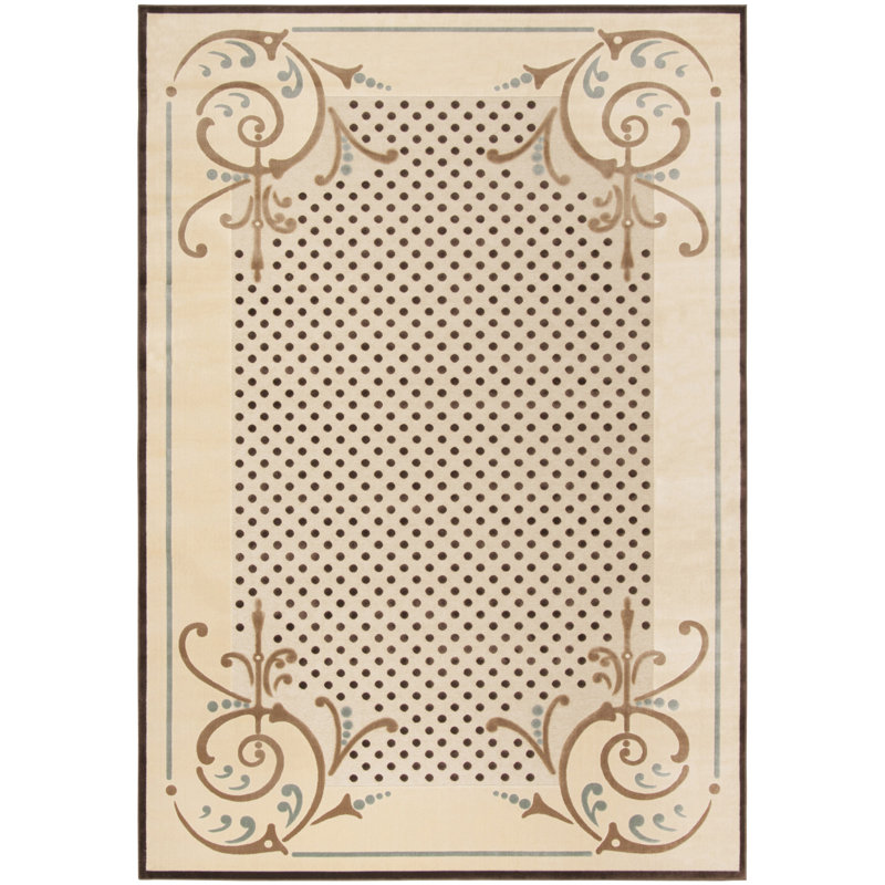 Handmade Tufted Reversible Brown Spot Viscose Rug - 95"x8"
