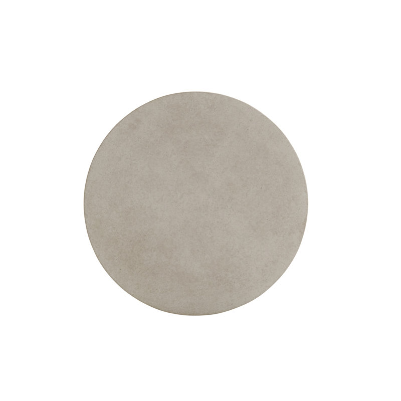 Gray and Cream Round Woven Wicker End Table