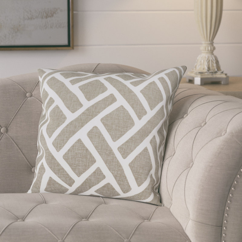 Martinique Taupe Cotton Euro Pillow Covers, 18 x 18