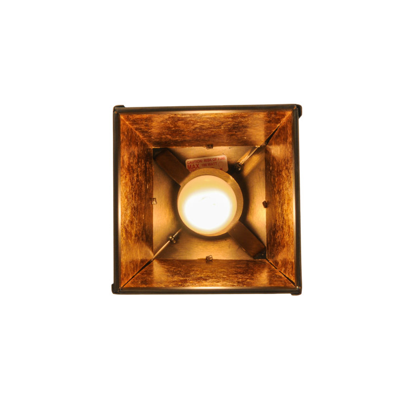 Antique Copper and Glass Wildlife Pendant Light