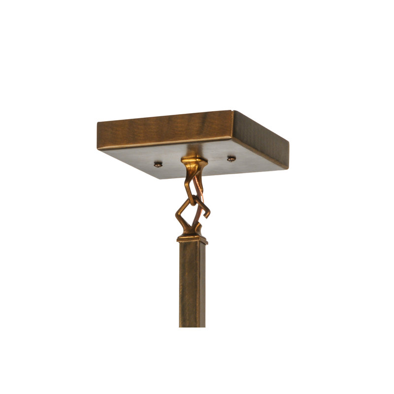 Antique Copper and Glass Wildlife Pendant Light
