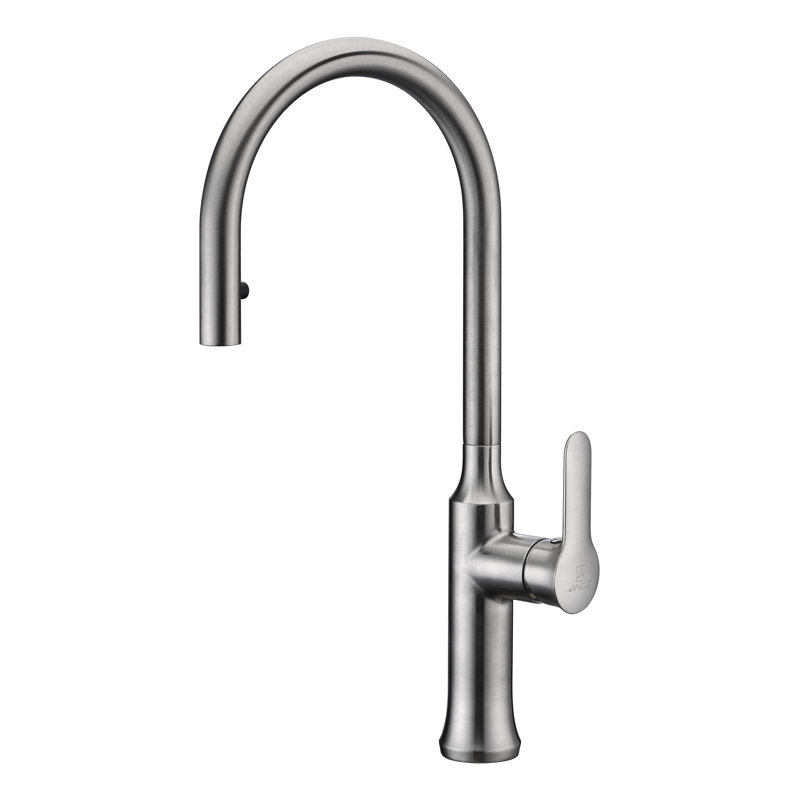 Brushed Nickel Single Handle Pull-Down Kitchen Faucet