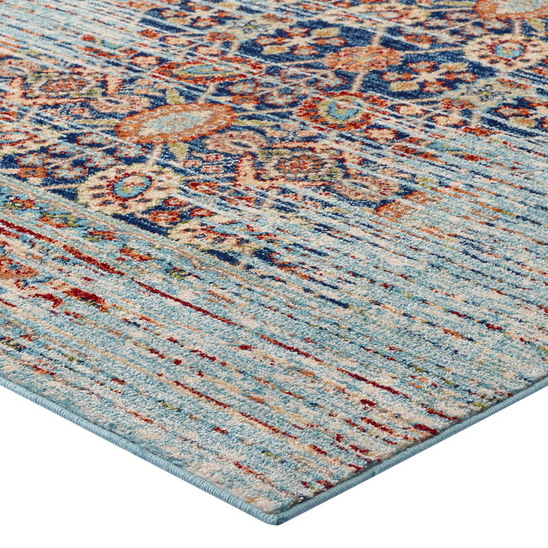 Multicolor Medallion Shag 8' x 10' Easy-Care Synthetic Area Rug