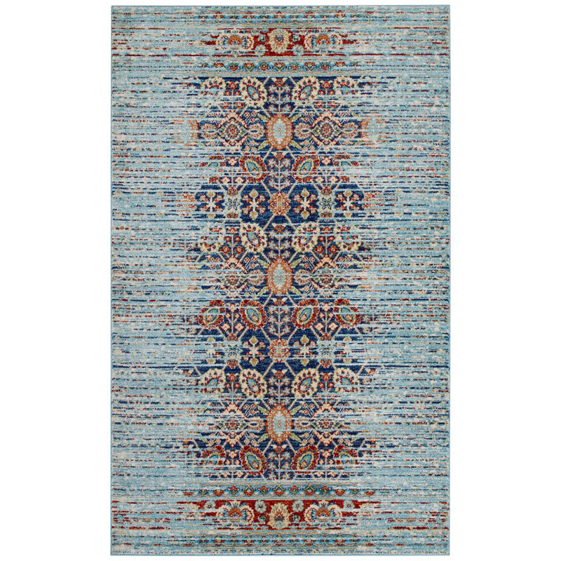 Multicolor Medallion Shag 8' x 10' Easy-Care Synthetic Area Rug