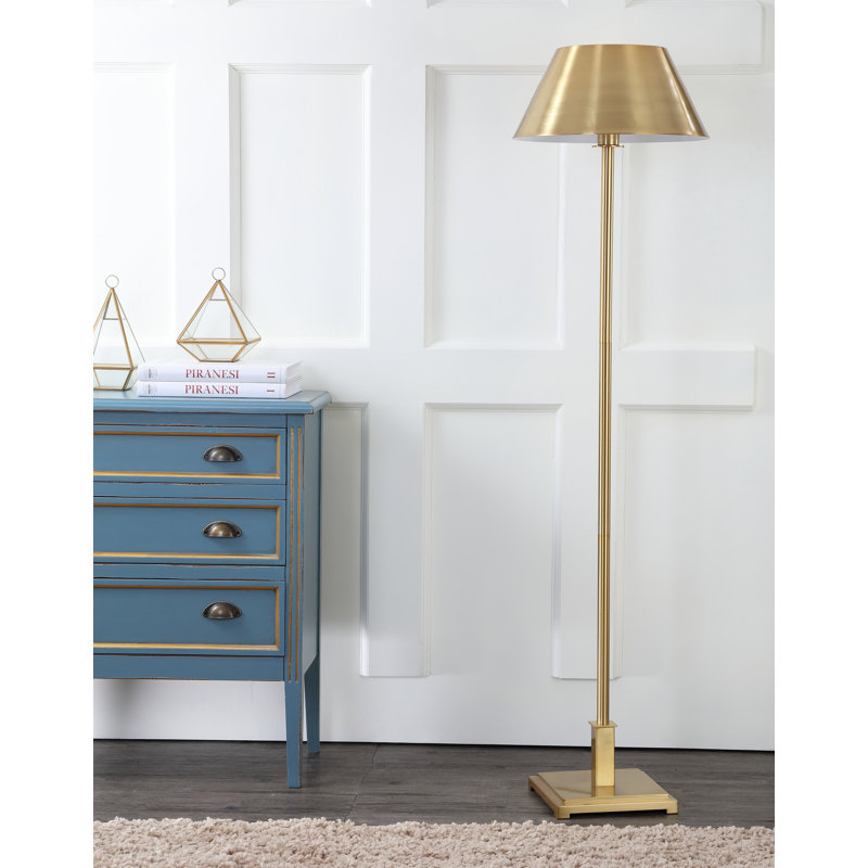Elegant 60" Antique Brass Gold Metal LED Floor Lamp