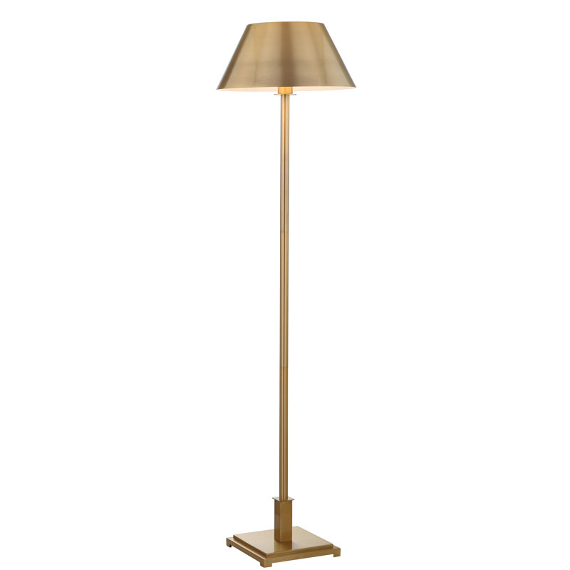 Elegant 60" Antique Brass Gold Metal LED Floor Lamp