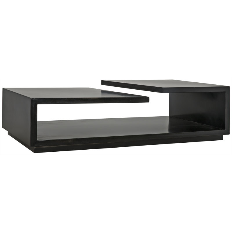 Charcoal Black Rectangular Metal Coffee Table
