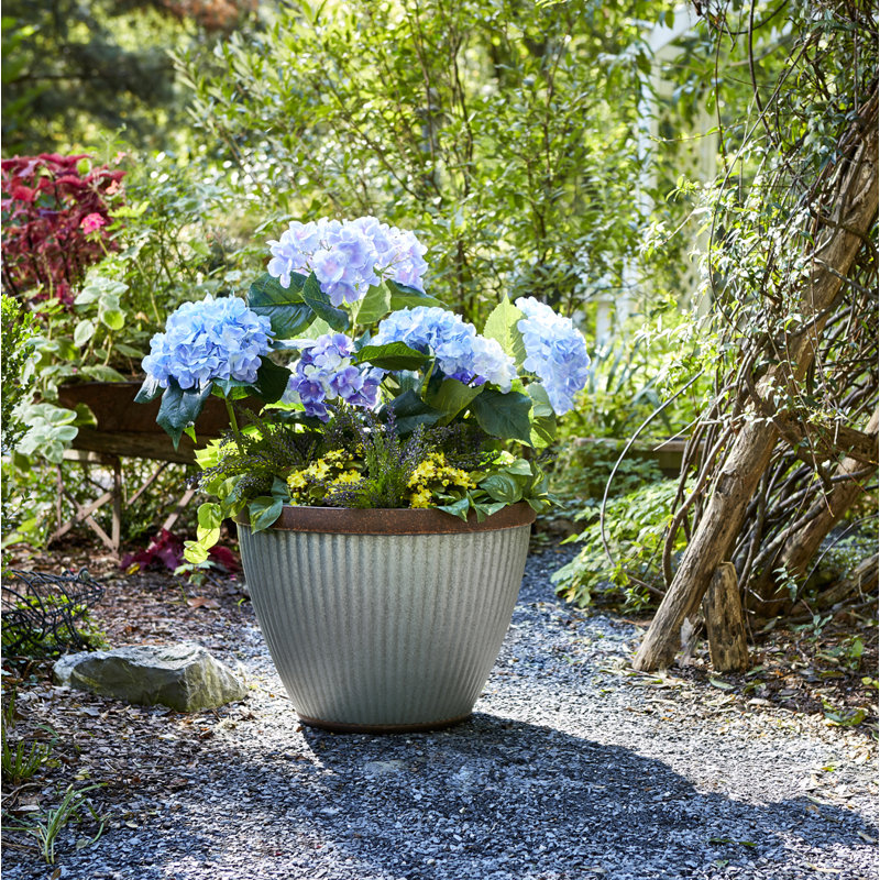 Westlake 20.5" Rustic Brown Resin Outdoor Planter
