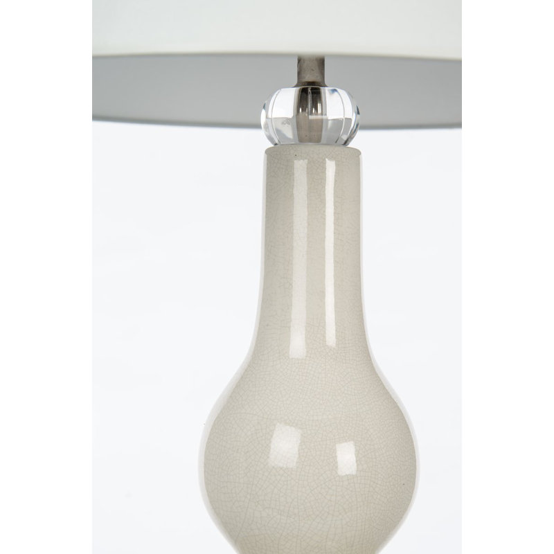 Arabella White Ceramic Table Lamp with Empire Shade