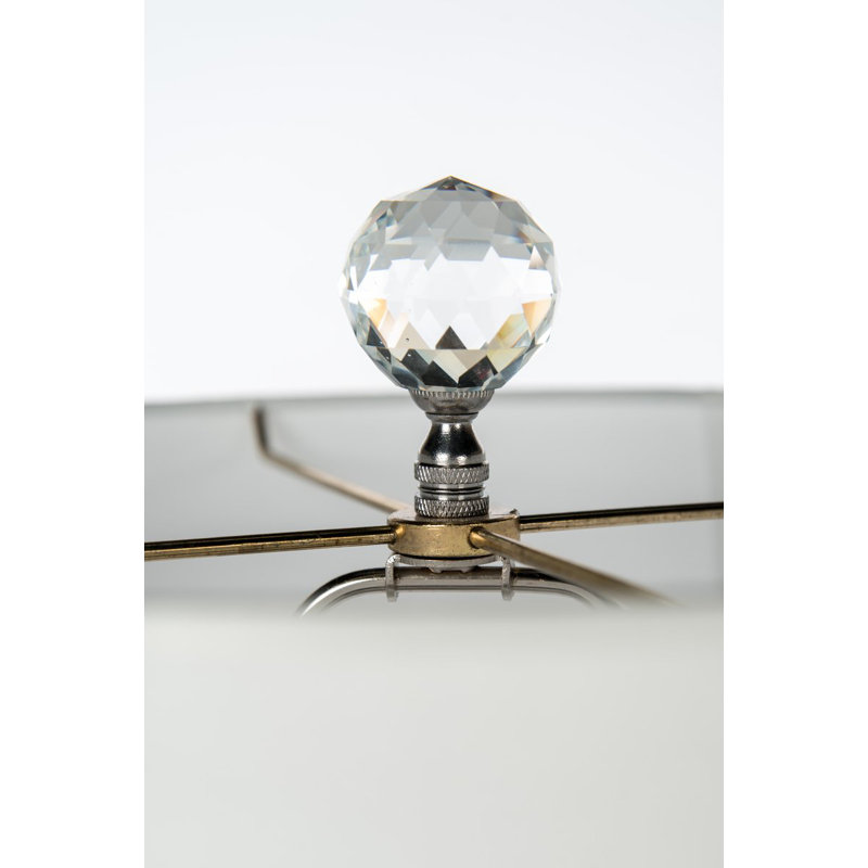 Arabella White Ceramic Table Lamp with Empire Shade