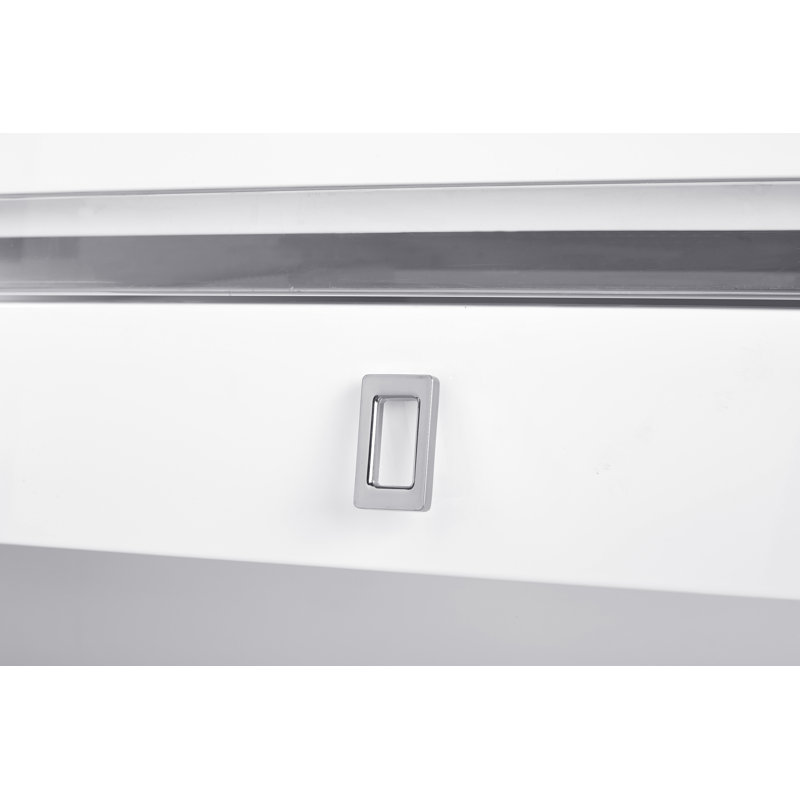 Elegante 24" White Lacquer & Lucite Desk with Drawers