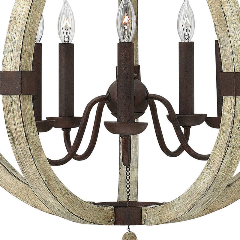 Middlefield 5-Light Iron Rust and Weathered Ash Chandelier