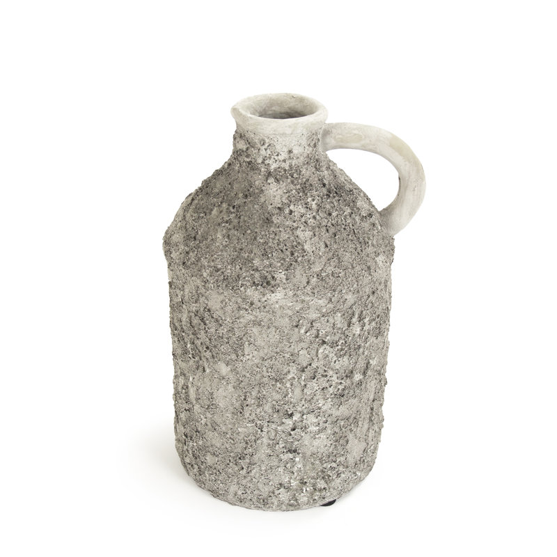 Large Grey Stone-Like Rustic Table Vase