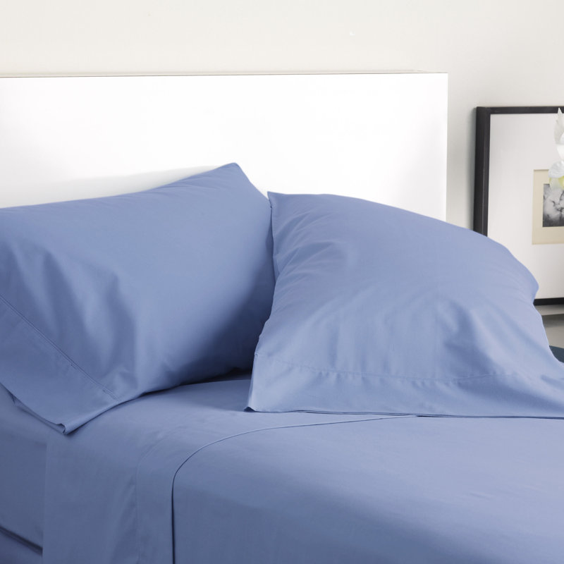 Shadow Blue 300 Thread Count Cotton Full Sheet Set