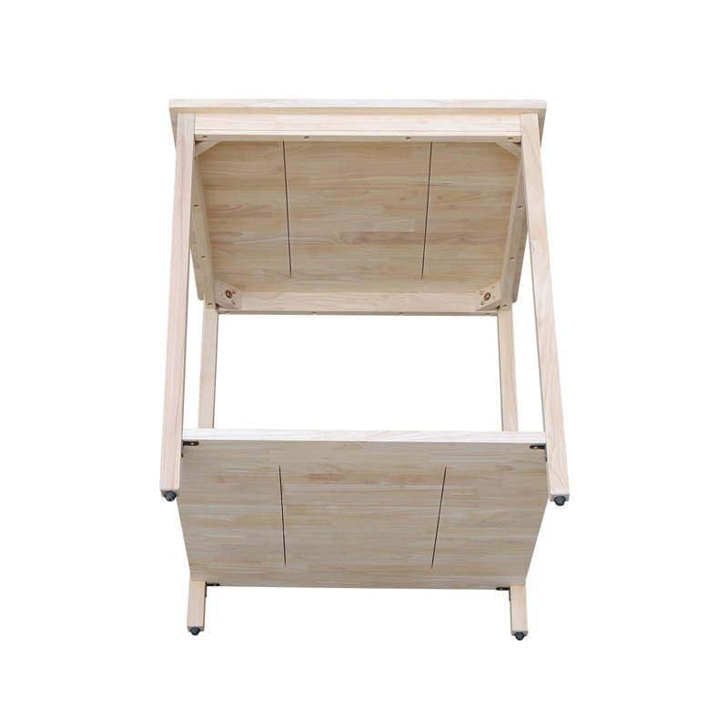 Elegant Solid Hardwood Traditional Printer Stand, 32'' Unfinished